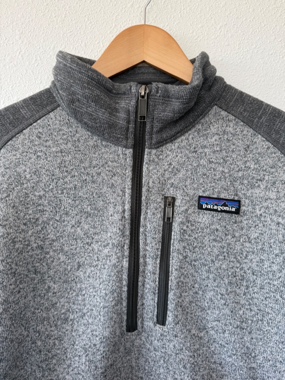 Patagonia Better Sweater Quarter Zip Nickel and Forge Grey Two Tone Size L